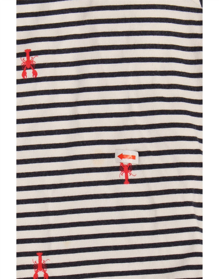 JOULES Top da donna a maniche lunghe UK 14 Large White Striped