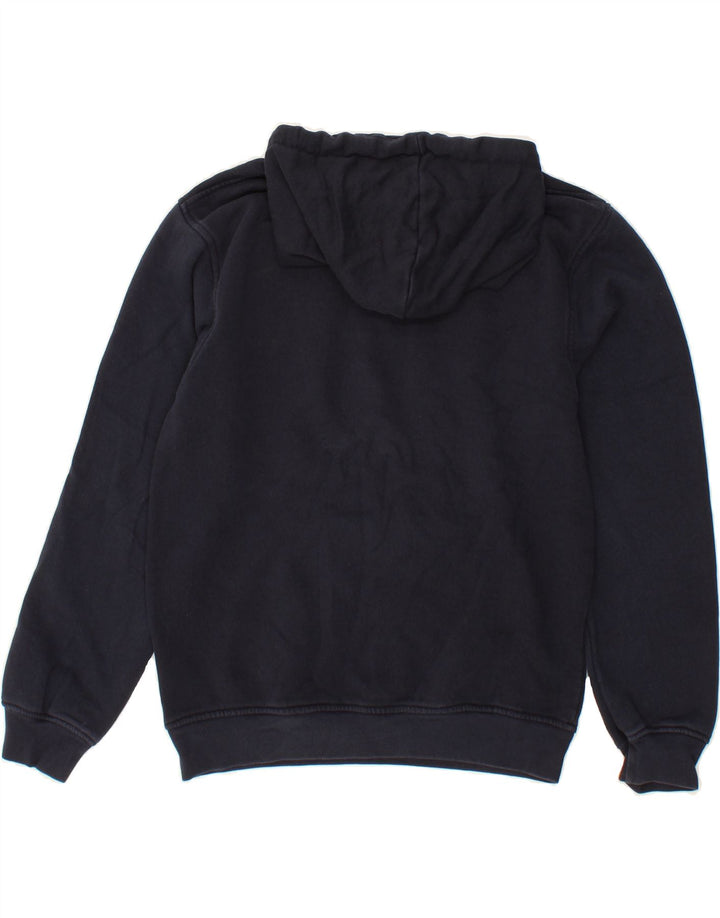 NICCE Mens Graphic Hoodie Jumper Medium Navy Blue Cotton Vintage Nicce and Second-Hand Nicce from Messina Hembry 