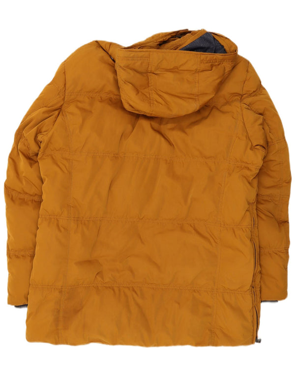 Giacca imbottita con cappuccio da uomo Hugo Boss UK 40 grande gialla