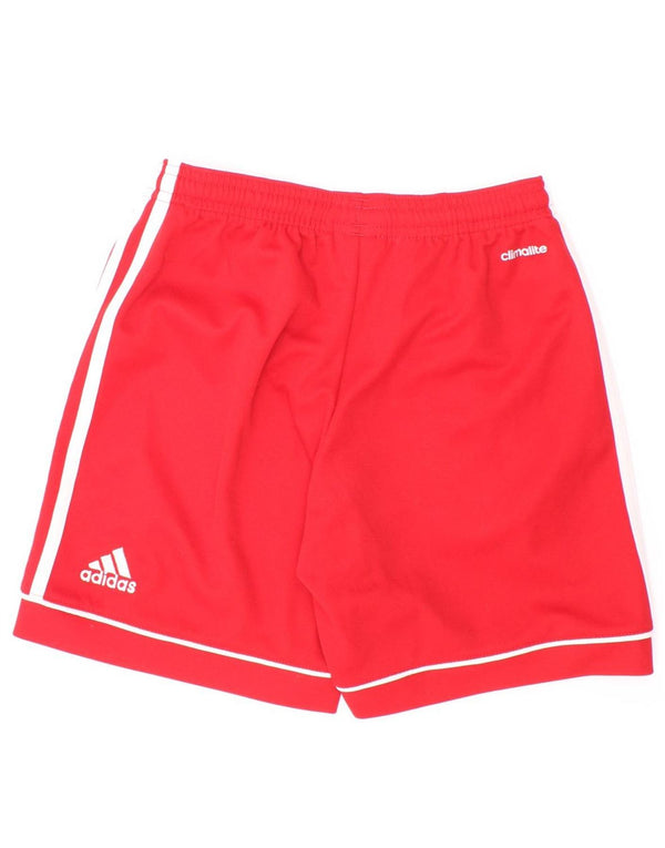 Adidas Boys Climalite Sport Shorts 9-10 Years Red Polyester