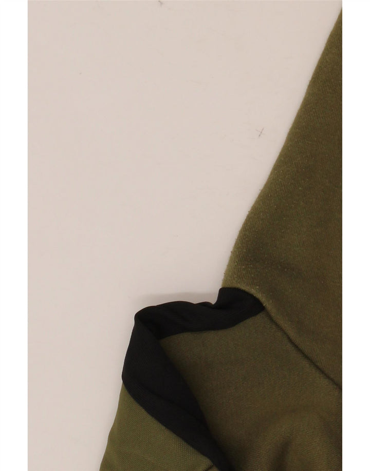 Giacca da tuta da uomo ADIDAS XL in cotone color block kaki