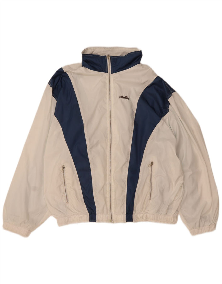 Giacca da tuta da uomo Ellesse UK 44 XL Poliestere color block bianco