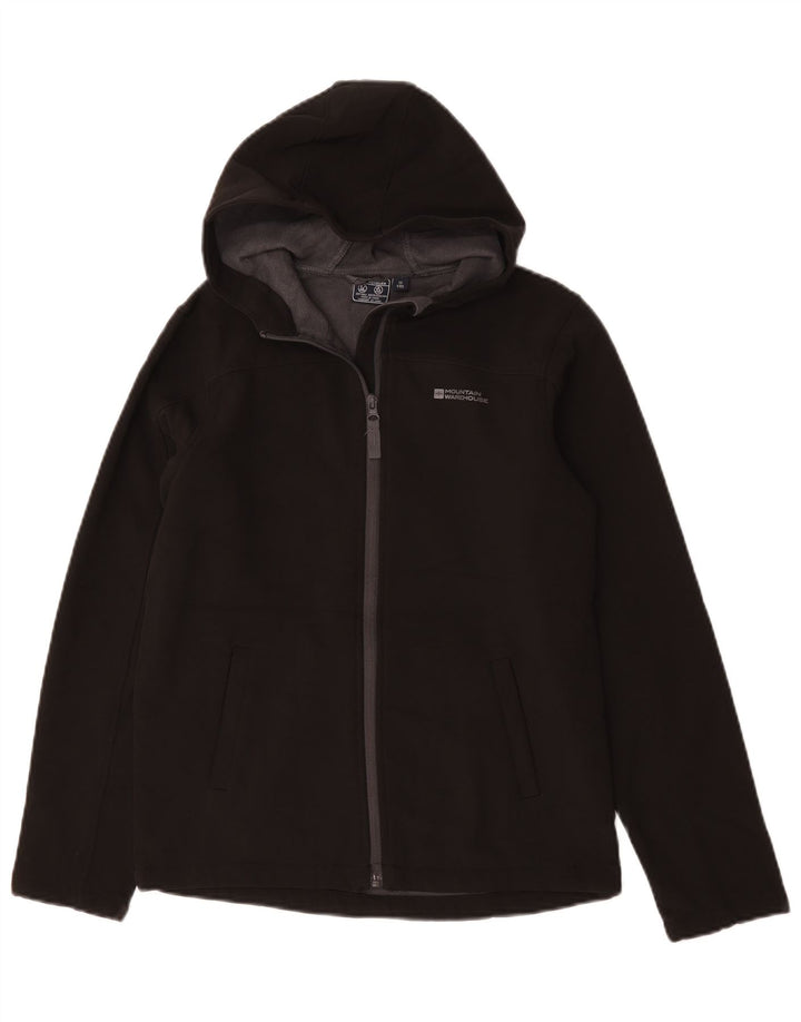 Giacca antipioggia con cappuccio da ragazzo Mountain Warehouse 12-13 anni in poliestere nero