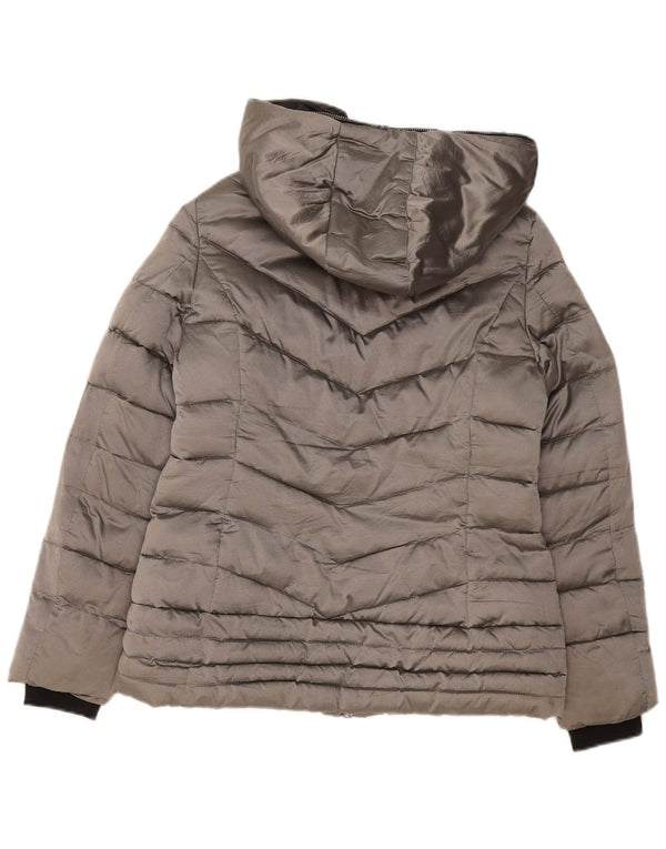 Giacca imbottita con cappuccio da donna Ellesse UK 14 argento medio