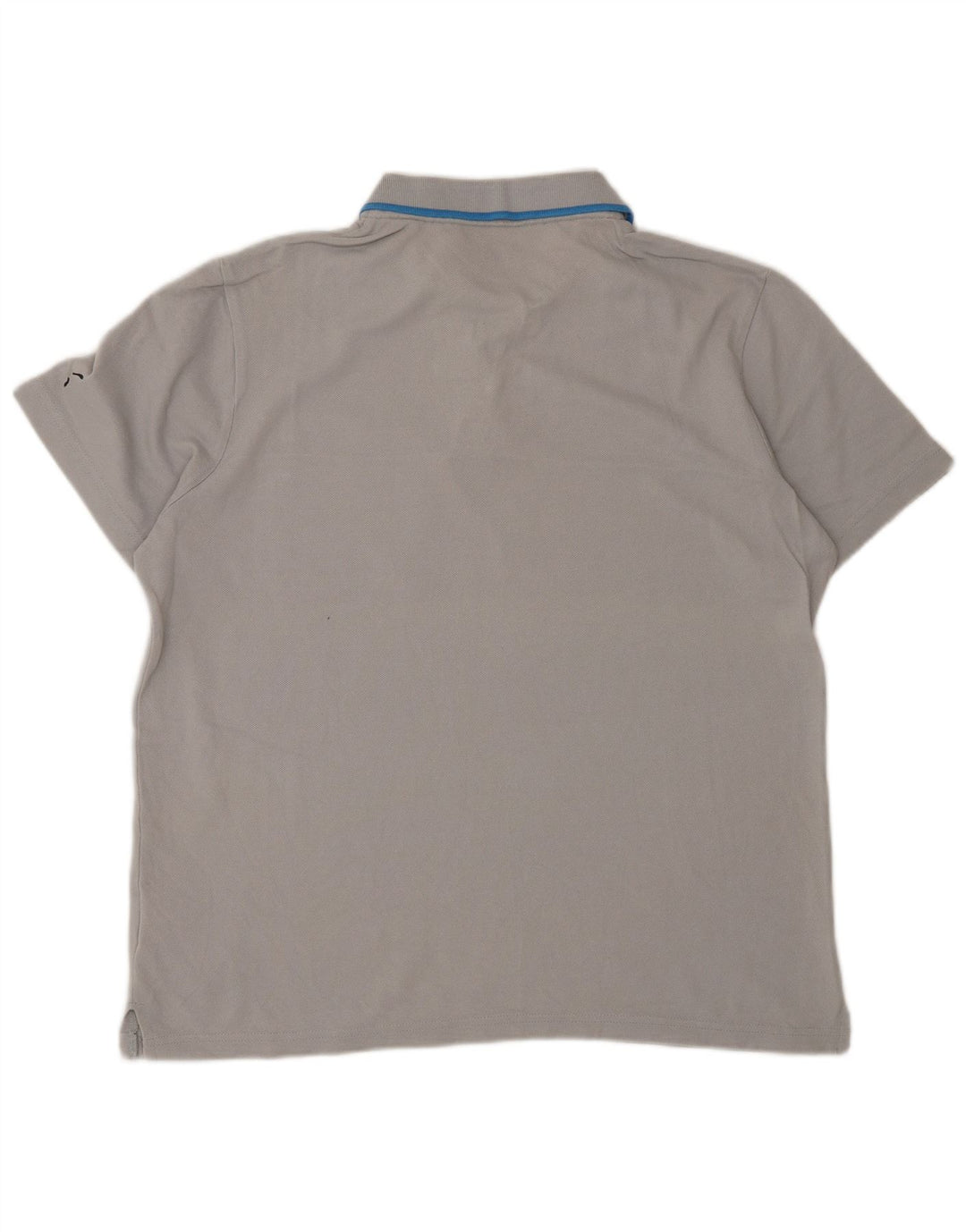 Polo da uomo Puma in cotone a righe grigio medio
