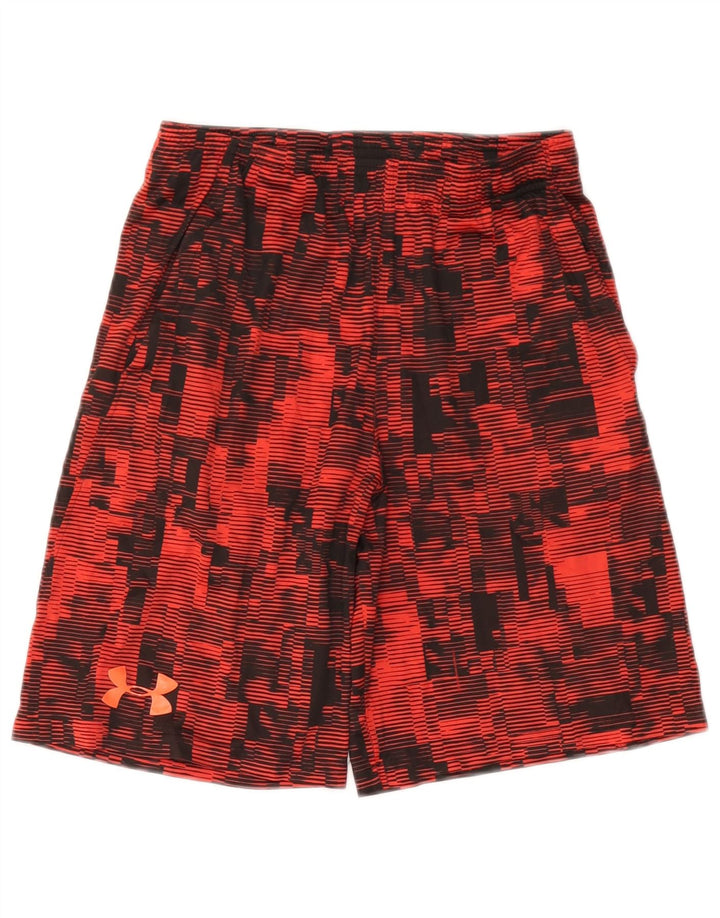 Pantaloncini sportivi UNDER ARMOUR Heat Gear da ragazzo 13-14 anni XL Rosso geometrico
