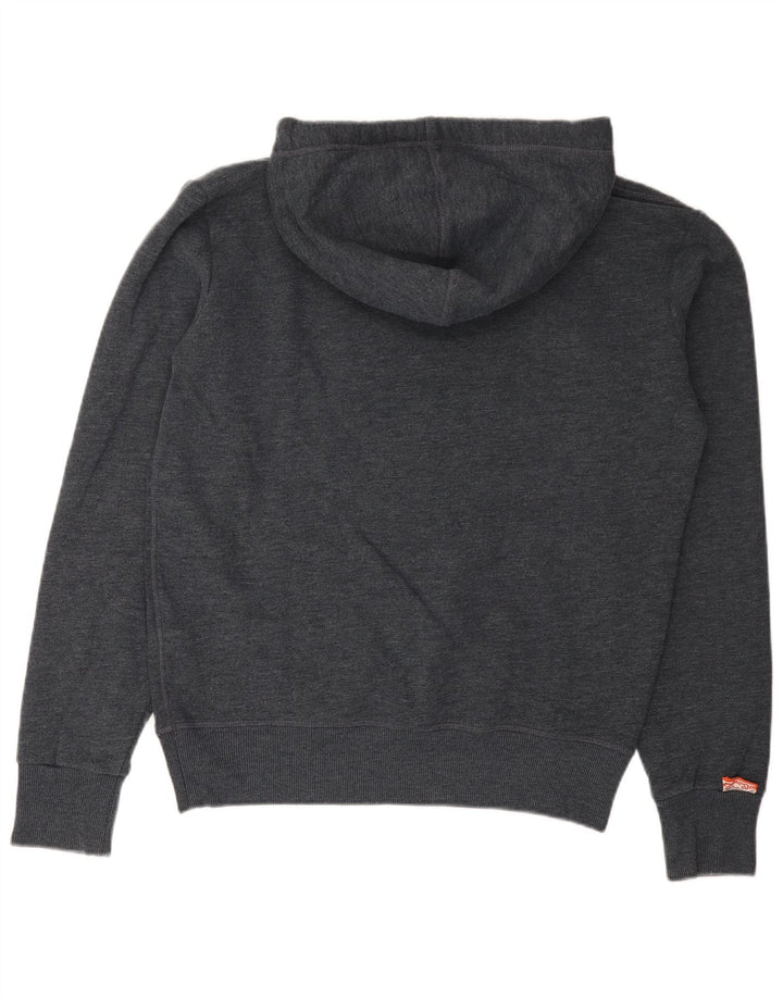 Maglione con cappuccio grafico da uomo Superdry in cotone grigio medio