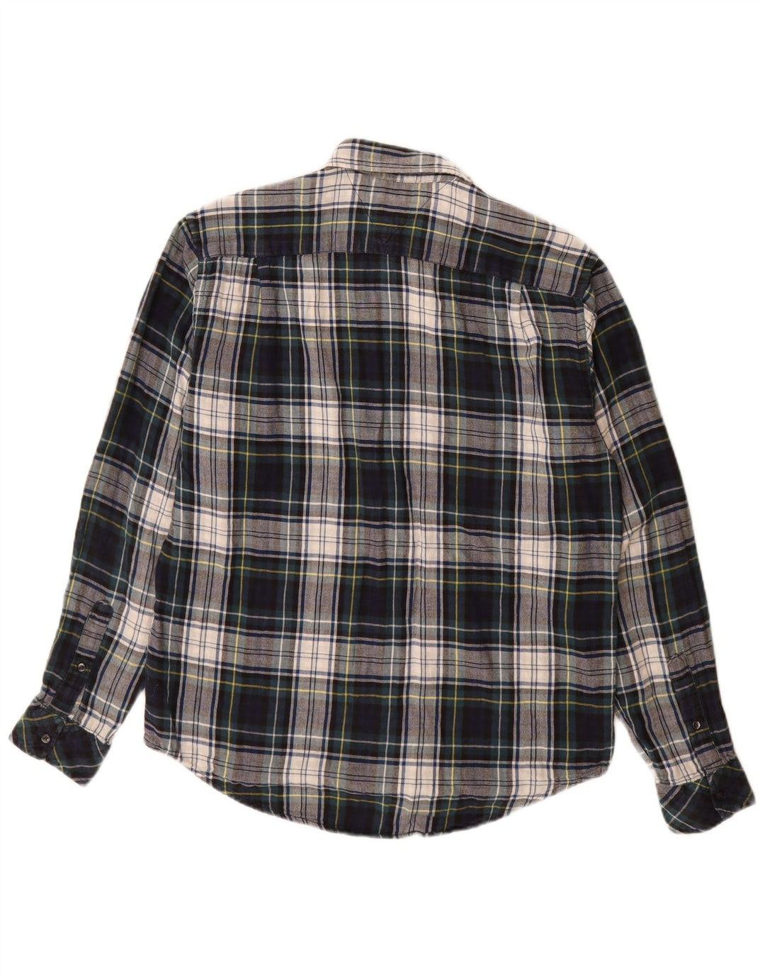 Tommy Hilfiger Camicia da uomo in flanella di cotone scozzese piccolo multicolore