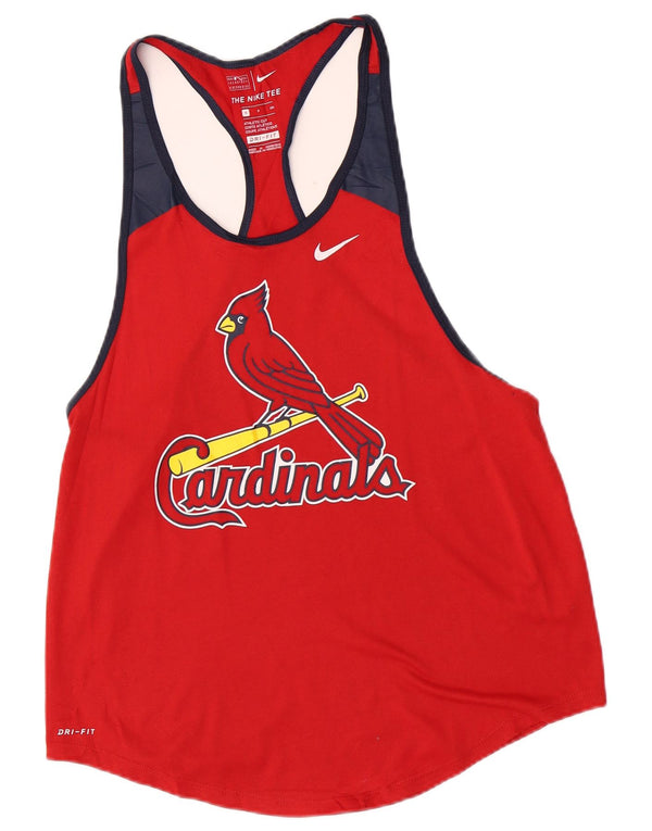 Canotta senza maniche Nike Cardinals da uomo, piccola, rossa, color block, sportiva