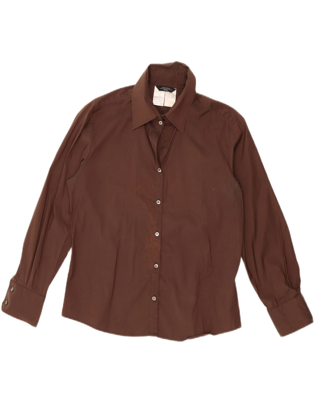 Camicia da donna WEEKEND UK 16 grande cotone marrone