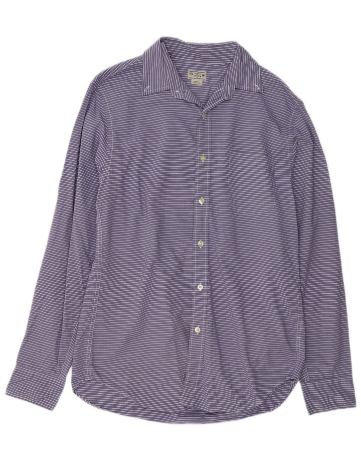 Camicia da uomo J. CREW in cotone gessato viola medio