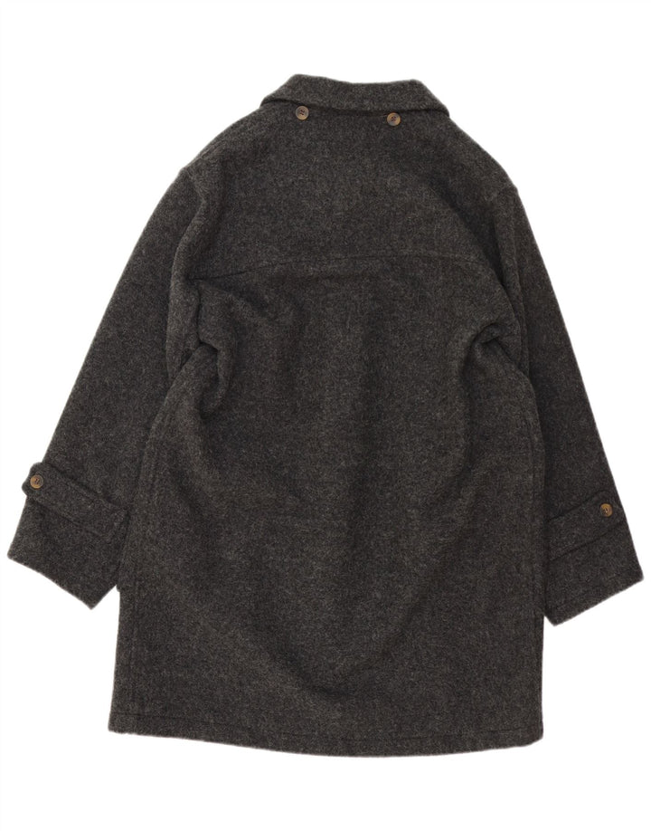 Montgomery vintage da uomo IT 46 piccolo in lana screziata grigia
