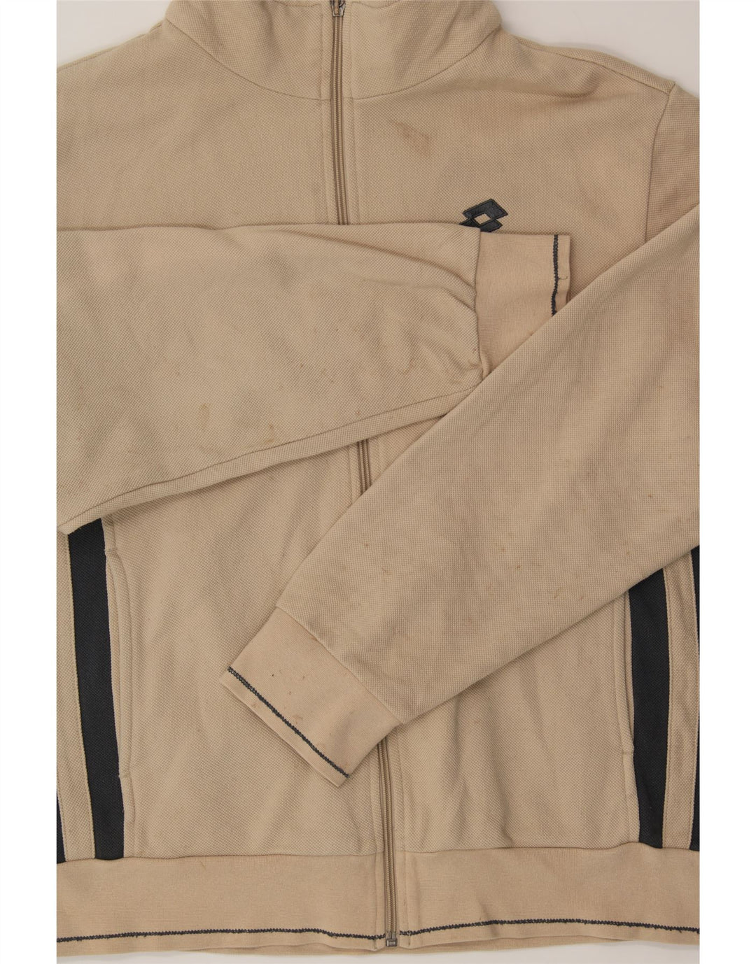 LOTTO Boys Tracksuit Top Jacket 13-14 Years Large  Beige Colourblock Vintage Lotto and Second-Hand Lotto from Messina Hembry 