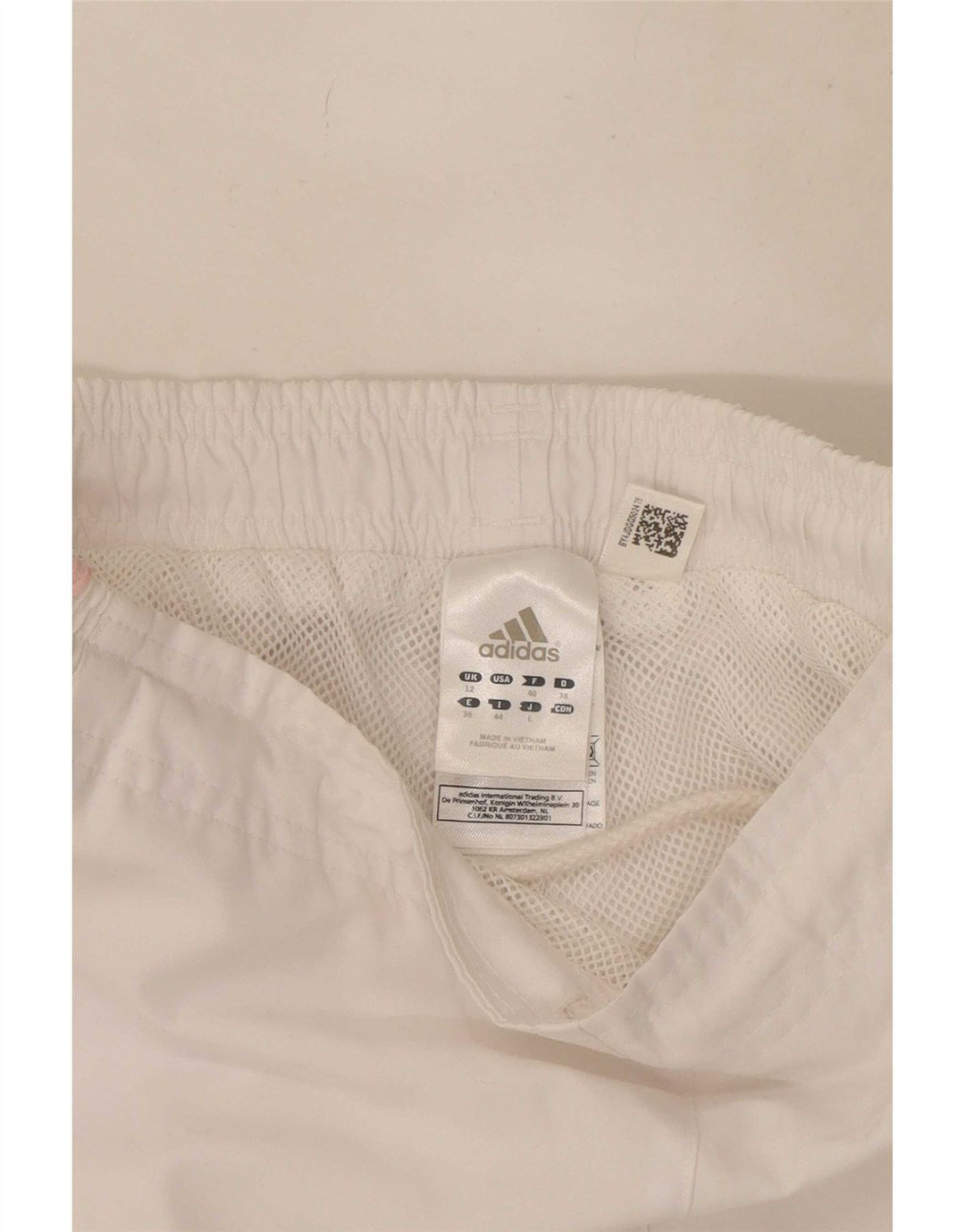 Pantaloni da tuta Adidas Capri da donna UK 12 poliestere bianco medio