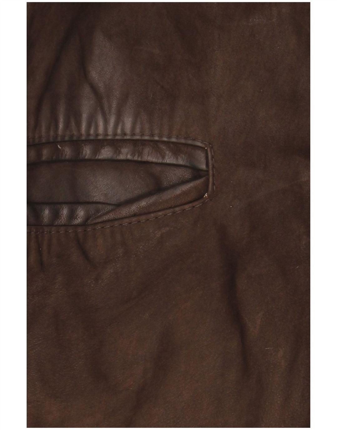Giacca in pelle vintage da uomo IT 48 in pelle marrone medio