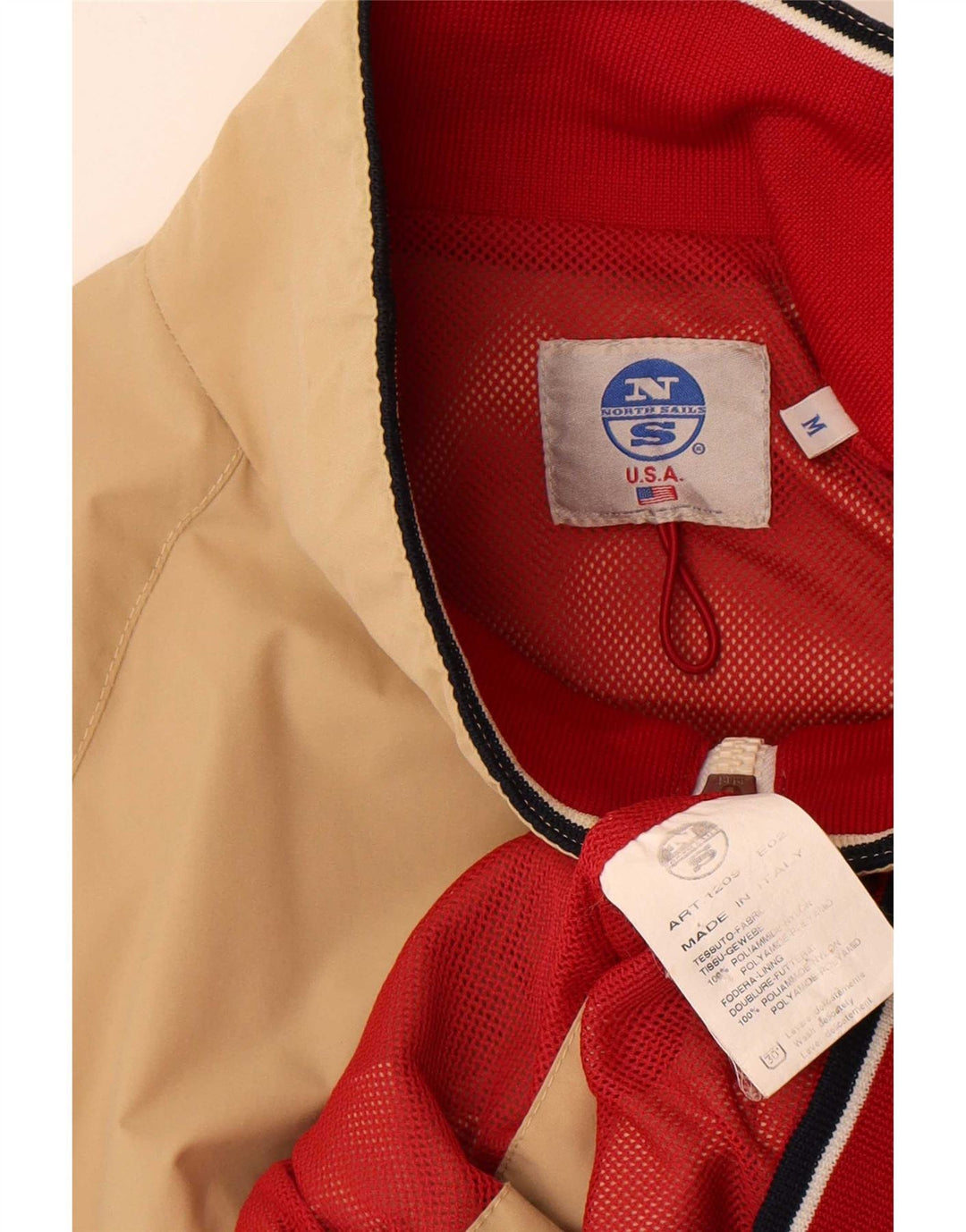 Giubbotto bomber da uomo North Sails UK 38 Poliammide color block beige medio