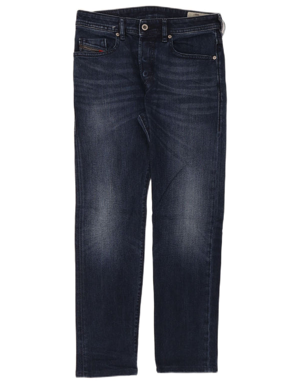 Jeans da uomo Diesel Buster Regular Slim affusolati W29 L30 in cotone blu navy