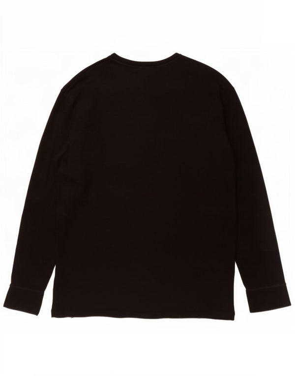 Marks & Spencer Maglione da uomo con scollo a barca grande lana nera