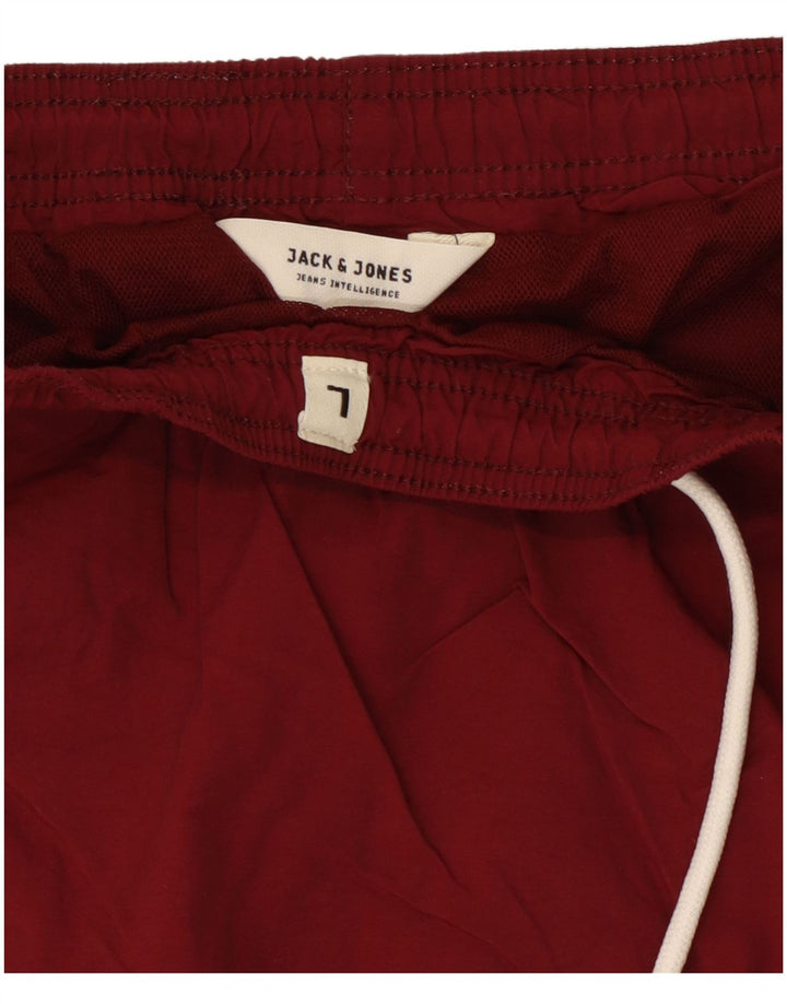 Pantaloncini da bagno grafici da uomo Jack & Jones grandi in poliestere bordeaux