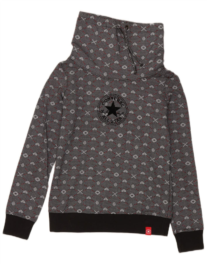Felpa grafica da donna Converse Jumper UK 12 Grigio medio geometrico