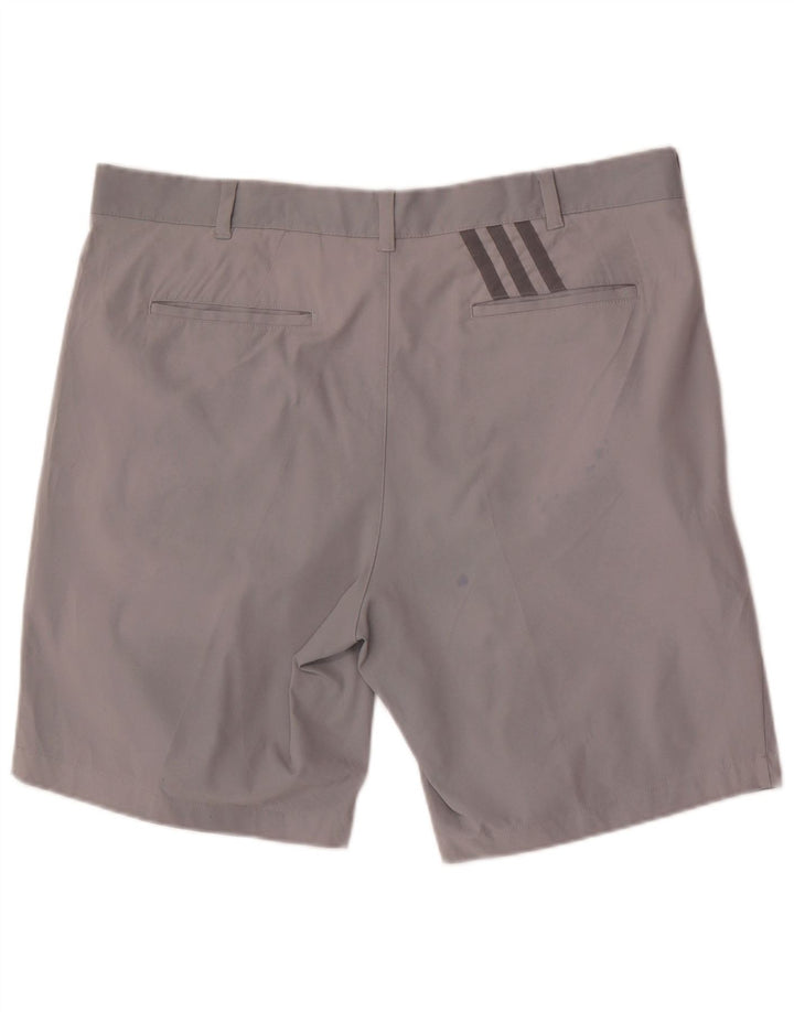 Pantaloncini chino da uomo Adidas W38 XL poliestere grigio