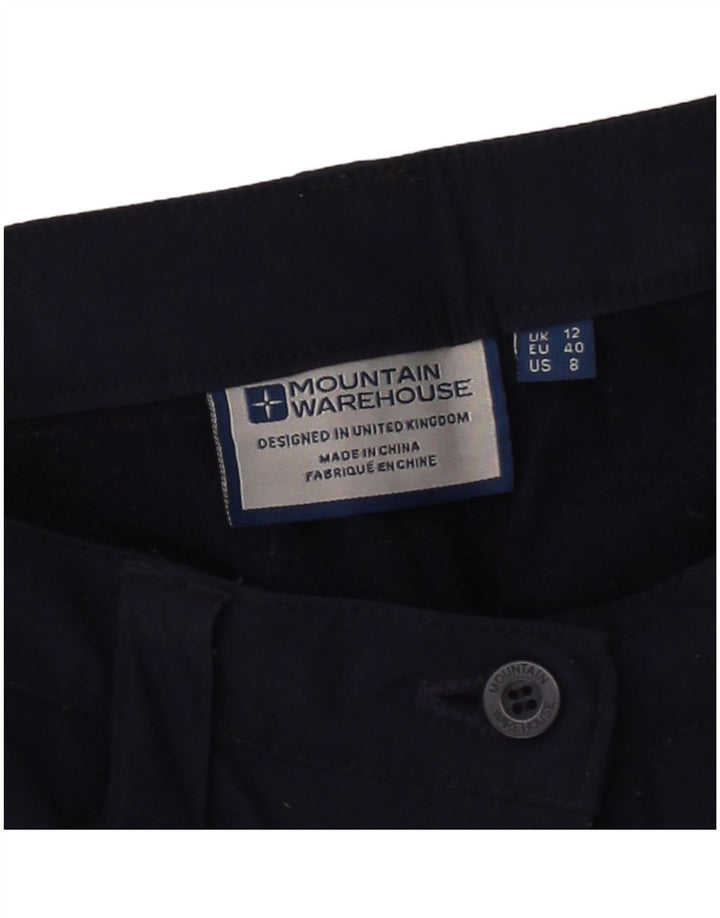 MOUNTAIN WAREHOUSE Womens Cargo Trousers UK 12 Medium W32 L29 Navy Blue
