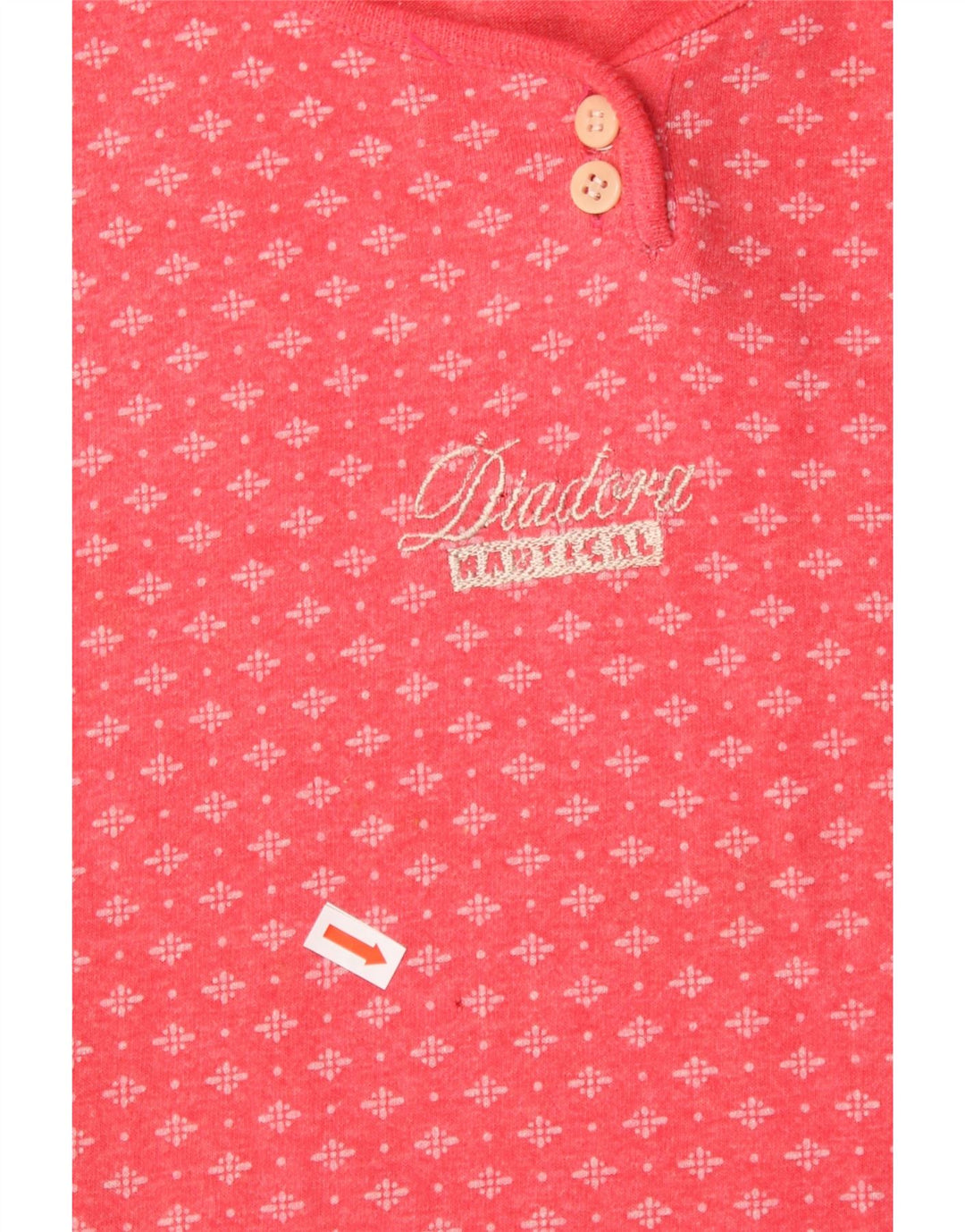 DIADORA T-shirt da donna Top UK 14 Cotone geometrico rosa medio