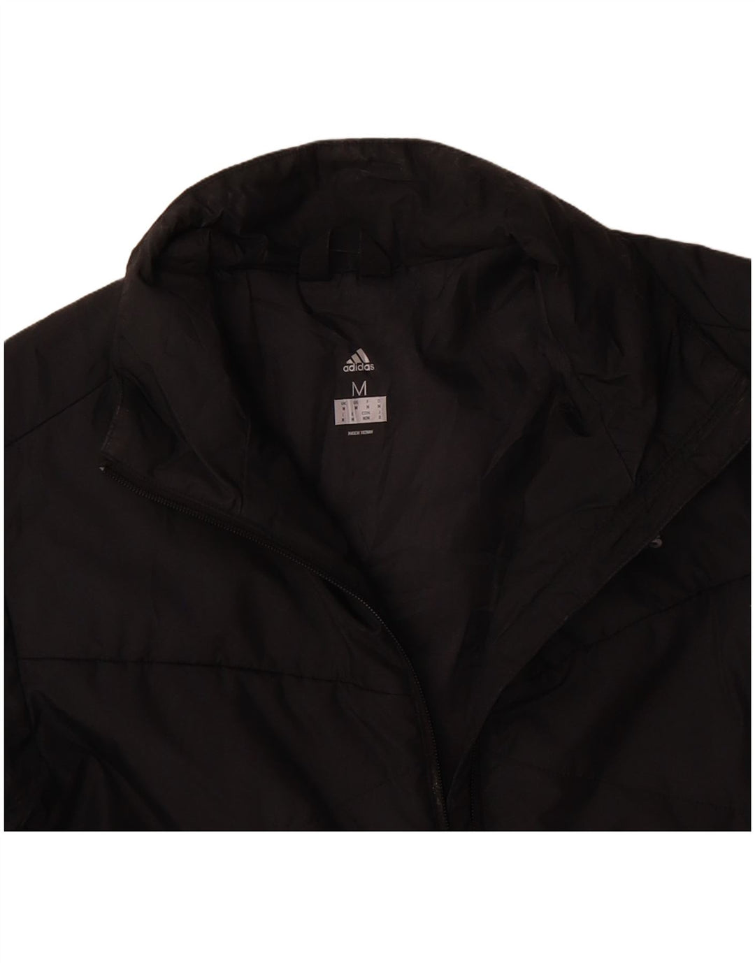 ADIDAS Mens Padded Jacket UK 38 Medium Black Polyester