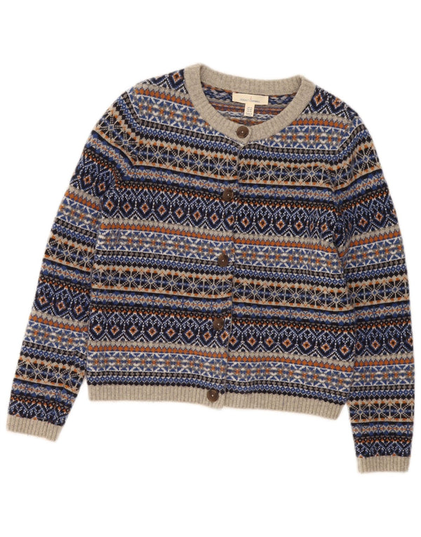 Maglione cardigan da donna Seasalt Cornwall UK 14 grande multicolore