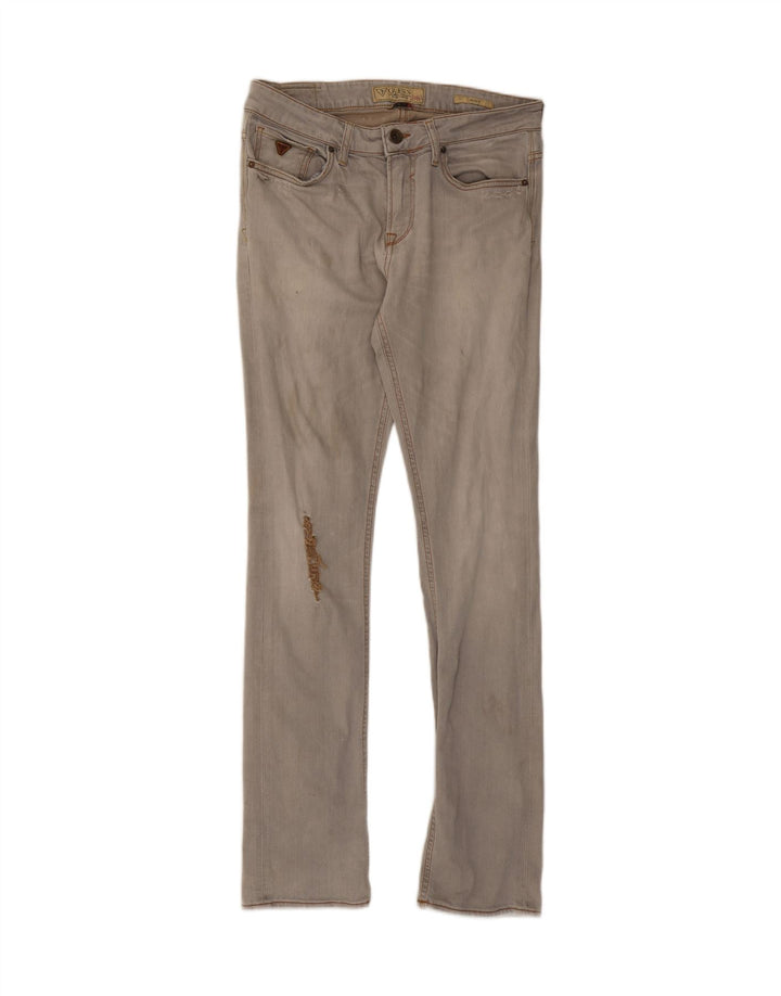 Jeans skinny effetto consumato GUESS da uomo W32 L32 in cotone grigio