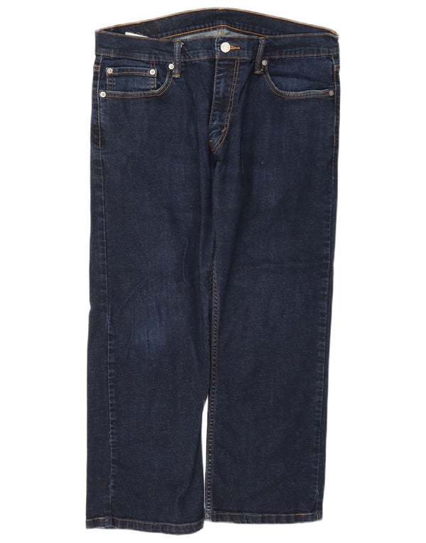 Levi's Mens 514 Cropped Jeans W36 L25 Navy Blue Cotton