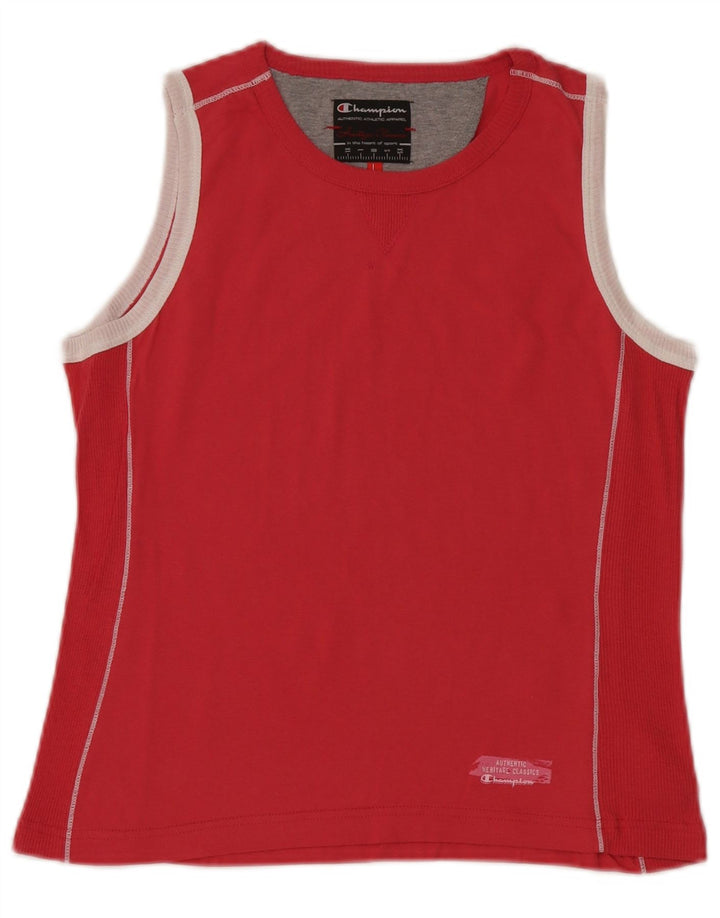 Canotta Champion da donna Heritage Classics UK 14 Large Red Colourblock