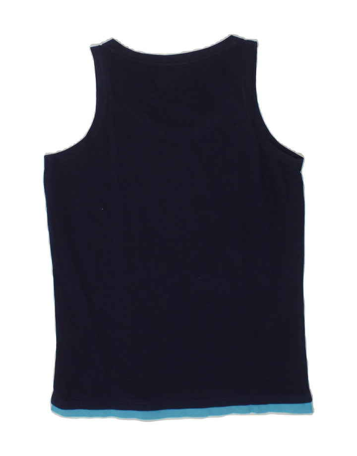 KAPPA Boys Graphic Vest Top 9-10 Years Navy Blue Cotton Vintage Kappa and Second-Hand Kappa from Messina Hembry 