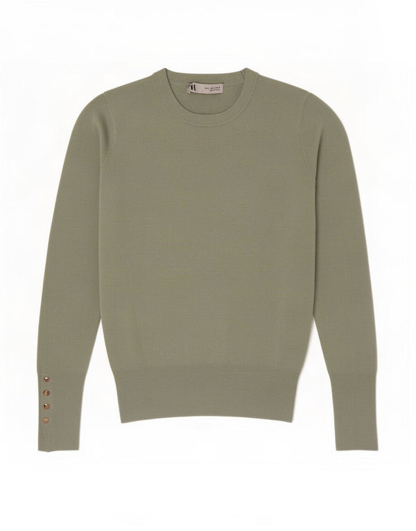 Maglione maglione girocollo da donna Zara UK 8 piccolo viscosa verde