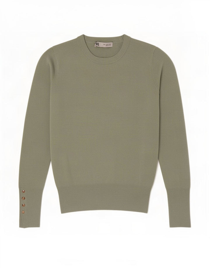 Maglione maglione girocollo da donna Zara UK 8 piccolo viscosa verde