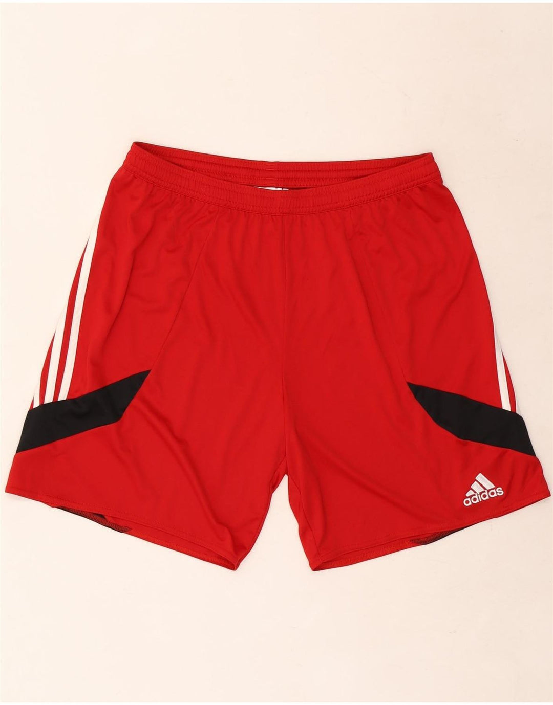 Pantaloncini sportivi Adidas Climalite da uomo, grandi, in poliestere color block rosso