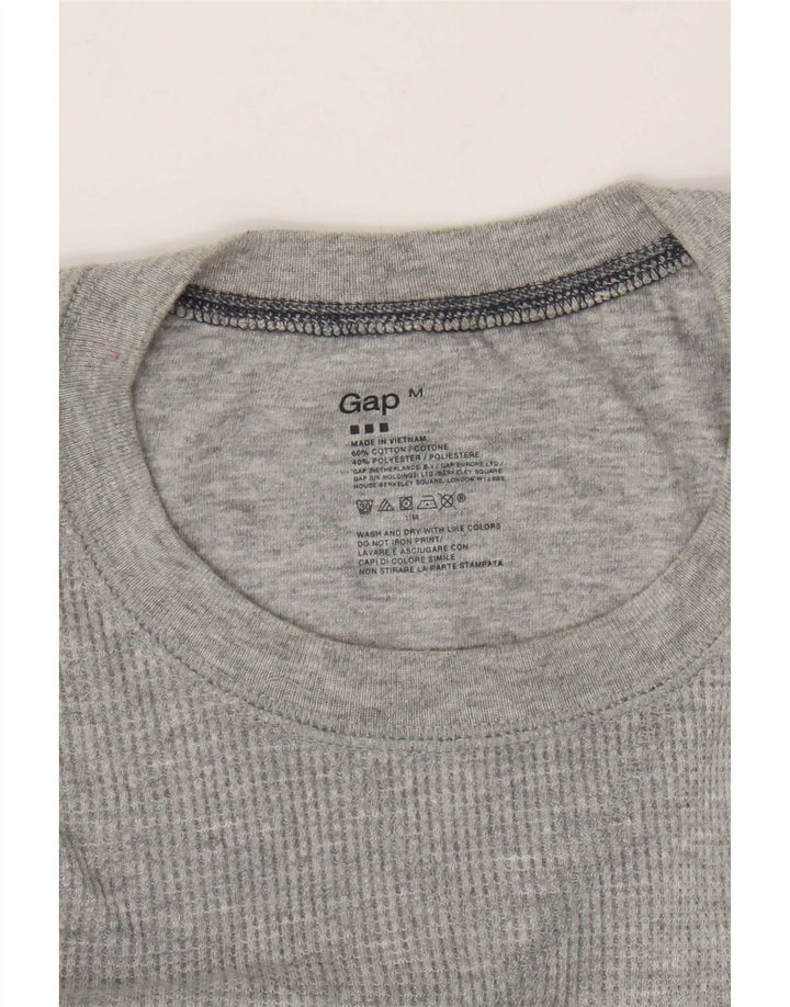 Top grafico da uomo Gap a maniche lunghe in cotone grigio medio