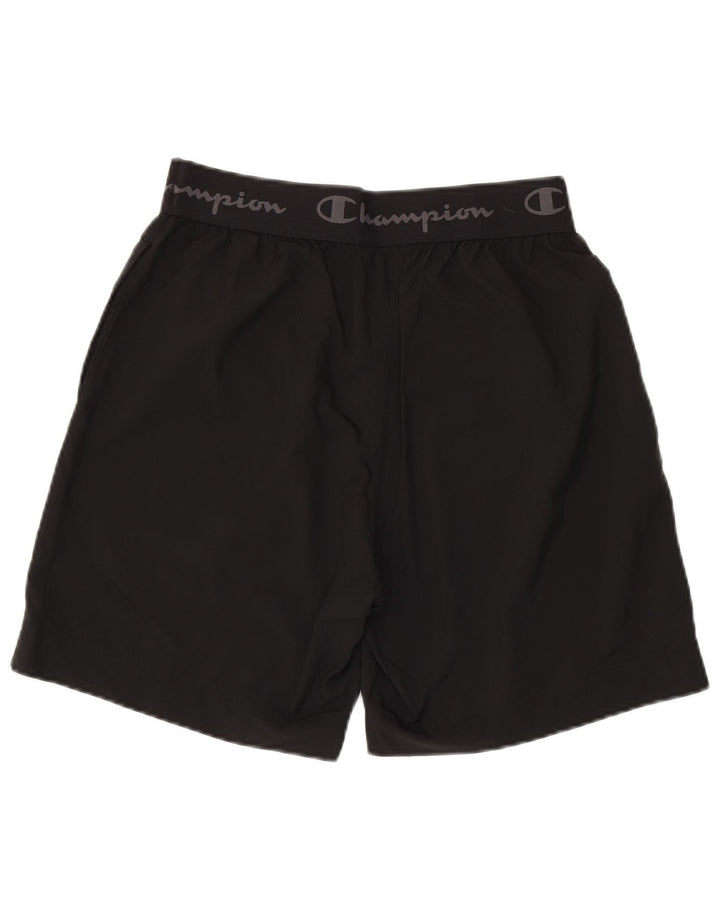 Pantaloncini sportivi grafici da uomo Champion poliestere medio nero