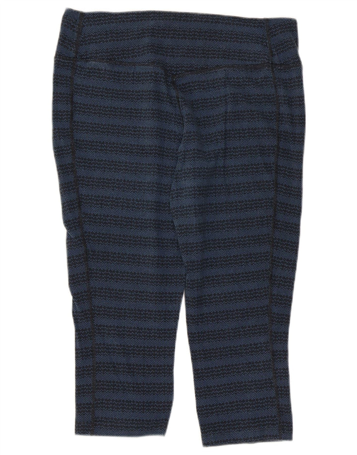 Leggings Capri Dri Fit da donna NIKE UK 14 grande cotone a righe blu navy