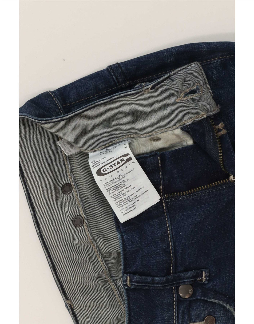 Jeans bootcut grezzi da donna G-Star W25 L27 cotone blu