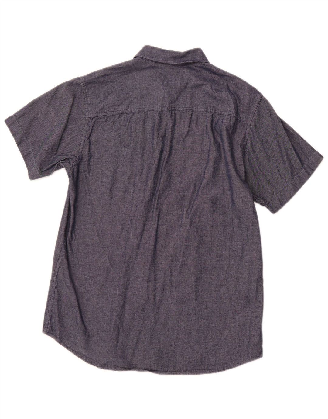 JACK & JONES Camicia da uomo slim fit a maniche corte in cotone blu navy medio