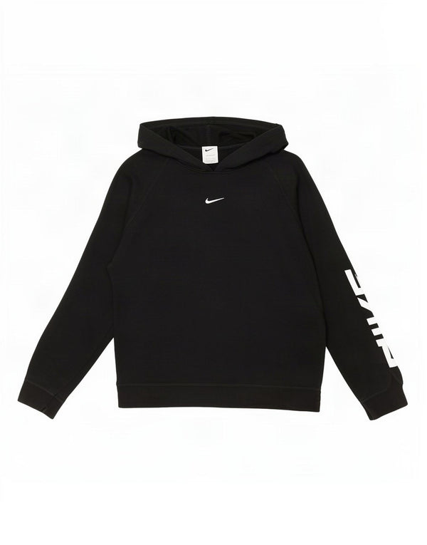 Felpa con cappuccio grafica da donna Nike UK 16 grande cotone nero