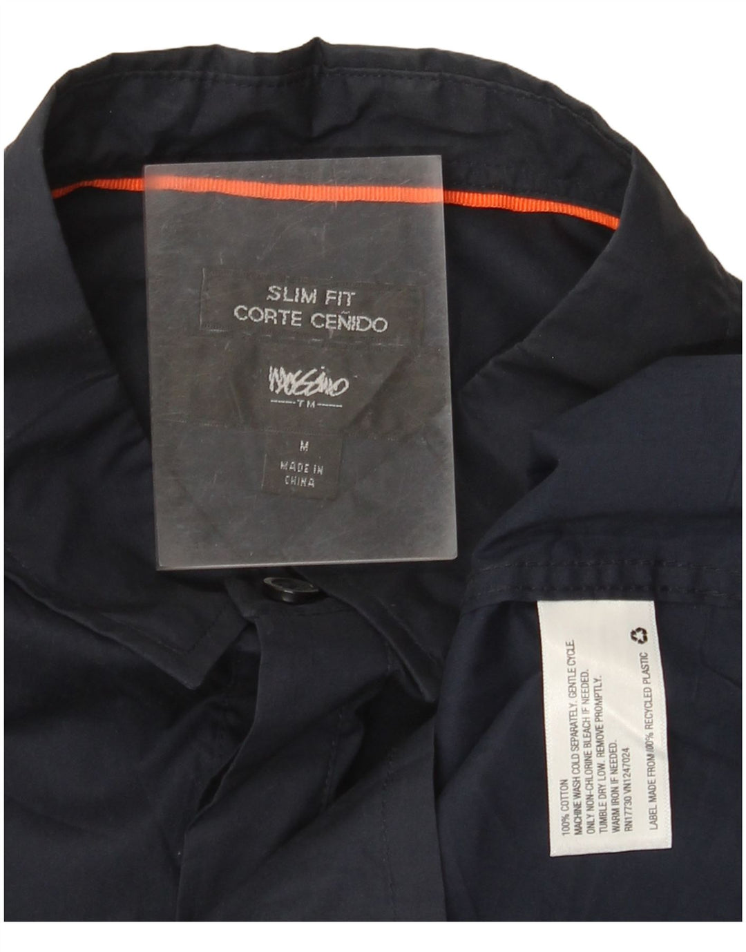 Mossimo Camicia pullover a maniche corte da uomo in cotone blu navy medio