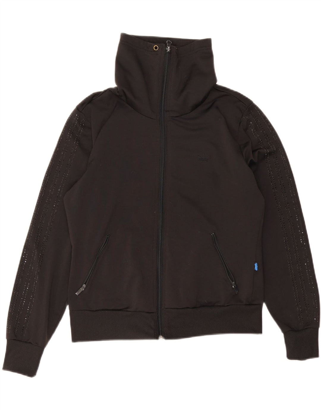 Giacca da ginnastica grafica da donna Adidas IT 38 XS poliestere nero