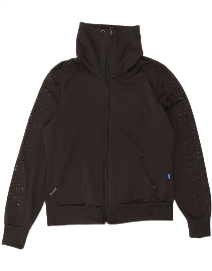 Giacca da ginnastica grafica da donna Adidas IT 38 XS poliestere nero