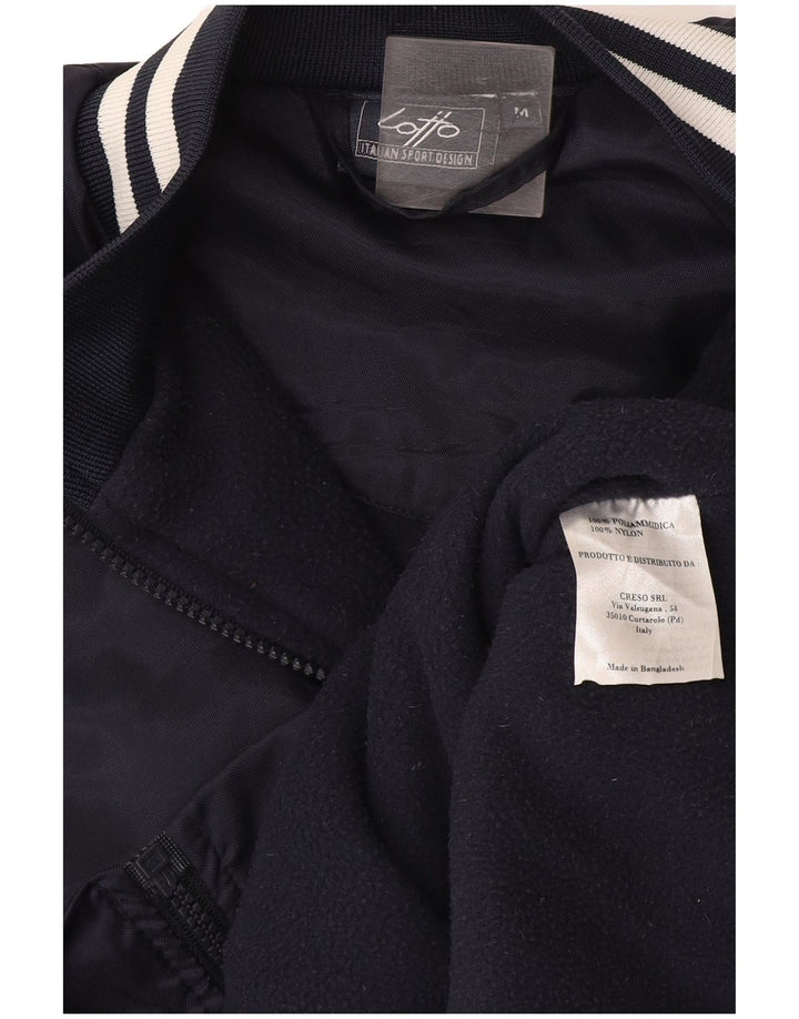 Giubbotto bomber da uomo Lotto UK 38 medio in poliammide a righe blu navy