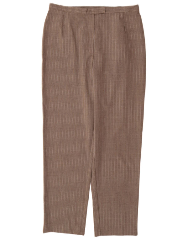 LAURA ASHLEY Pantaloni da abito a vita alta da donna UK 16 Large W32 L31 Grigio