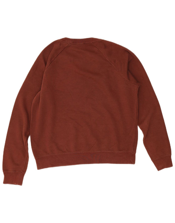 Felpa oversize da donna Nike UK 10 piccola in cotone marrone