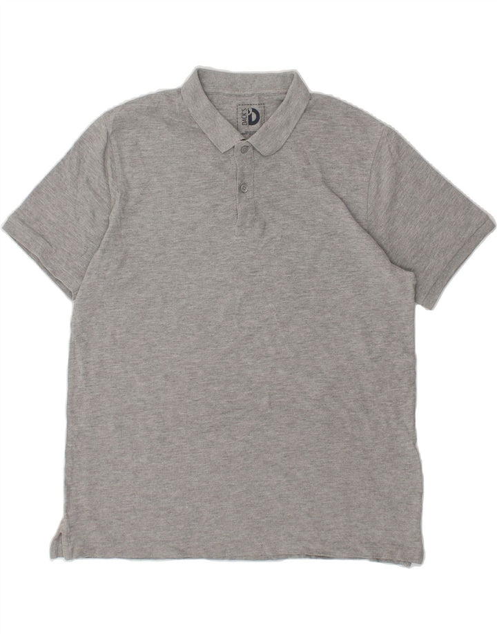 DACK'S Mens Polo Shirt XL Grey Cotton Vintage Dack's and Second-Hand Dack's from Messina Hembry 