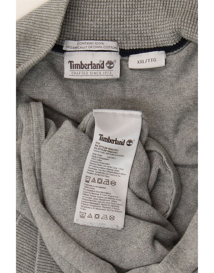 Maglione cardigan da uomo Timberland 2XL cotone grigio